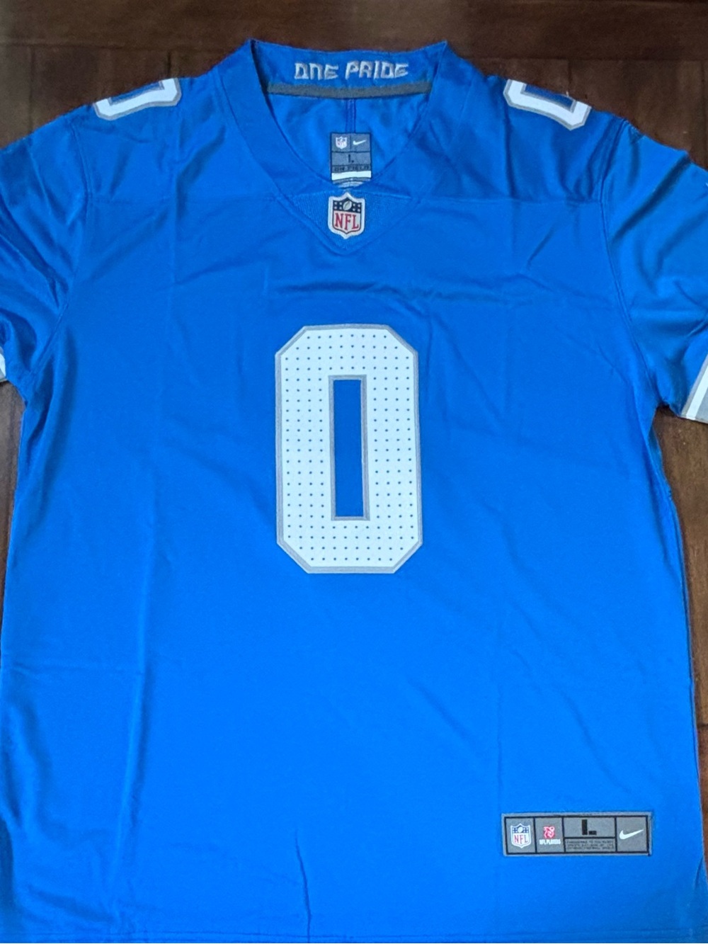 Detroit Lions Jahmyr Gibbs Blue Home Game Jersey Adult Large NWT